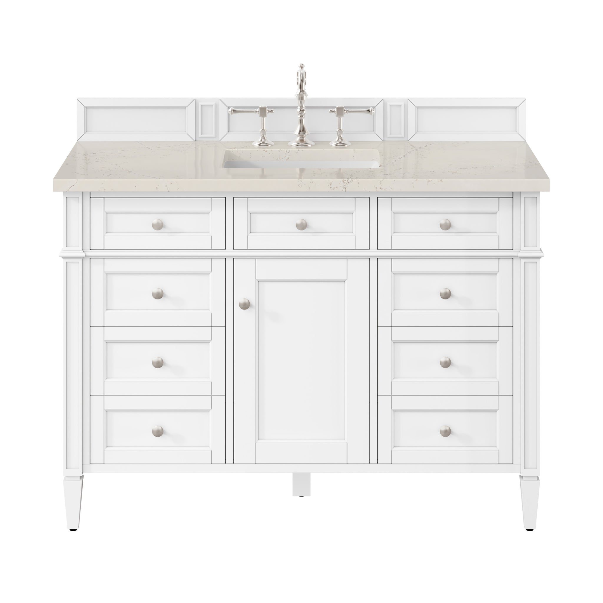 James Martin Brittany 48" Single Bathroom Vanity, Bright White by James Martin