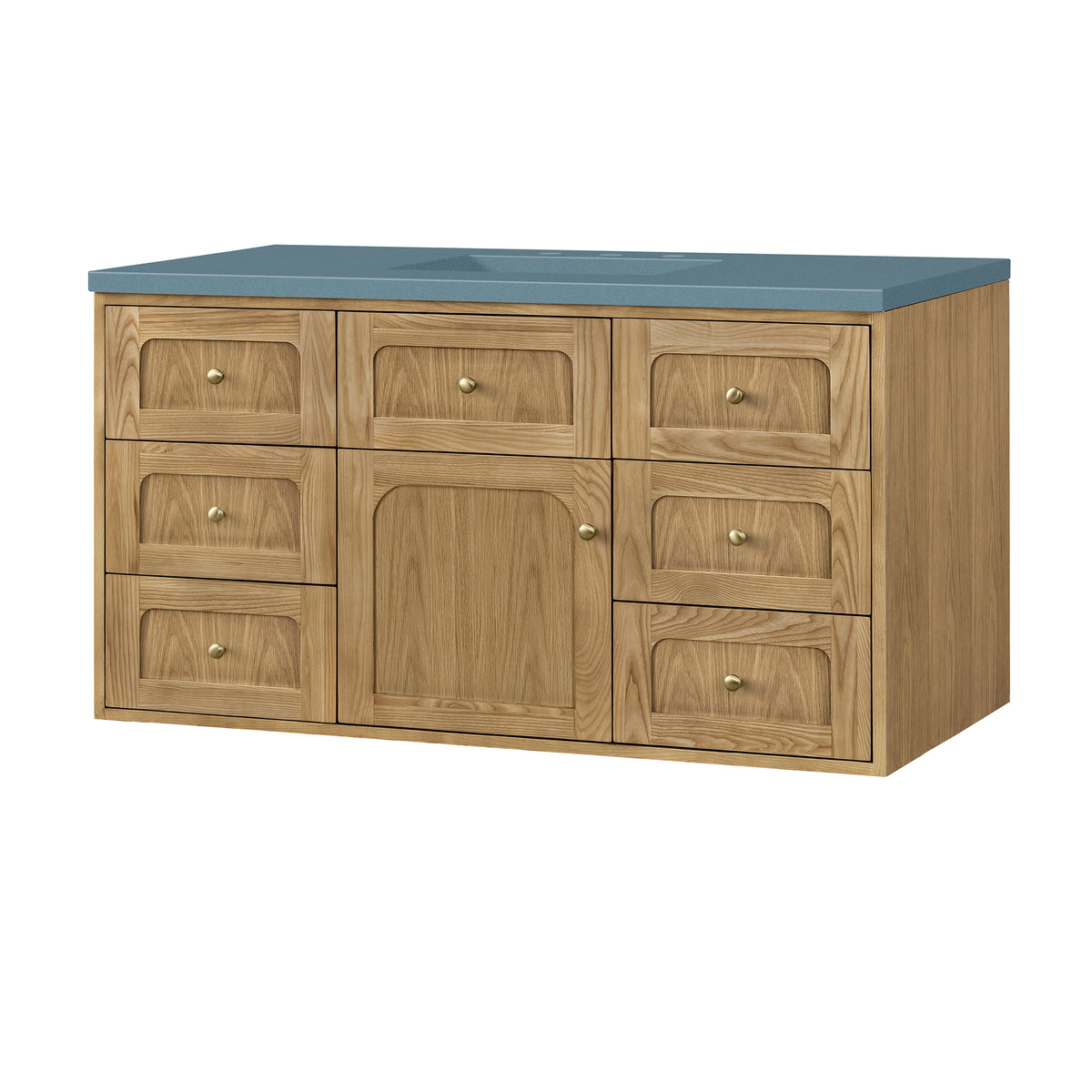 James Martin Laurent 48" Dual Mount Single Bathroom Vanity, Light Natural Oak, view 39