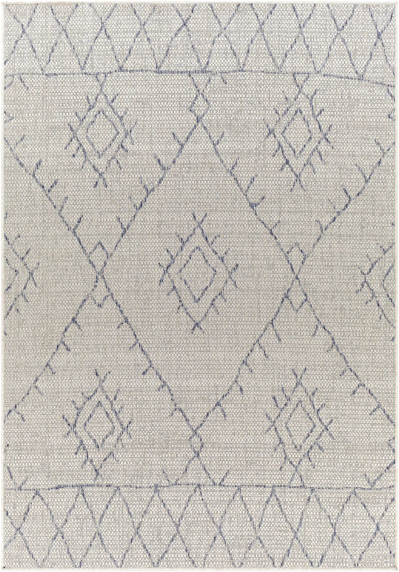 Marwood Gray&Blue Nordic Outdoor Rug - Clearance by Boutique Rugs