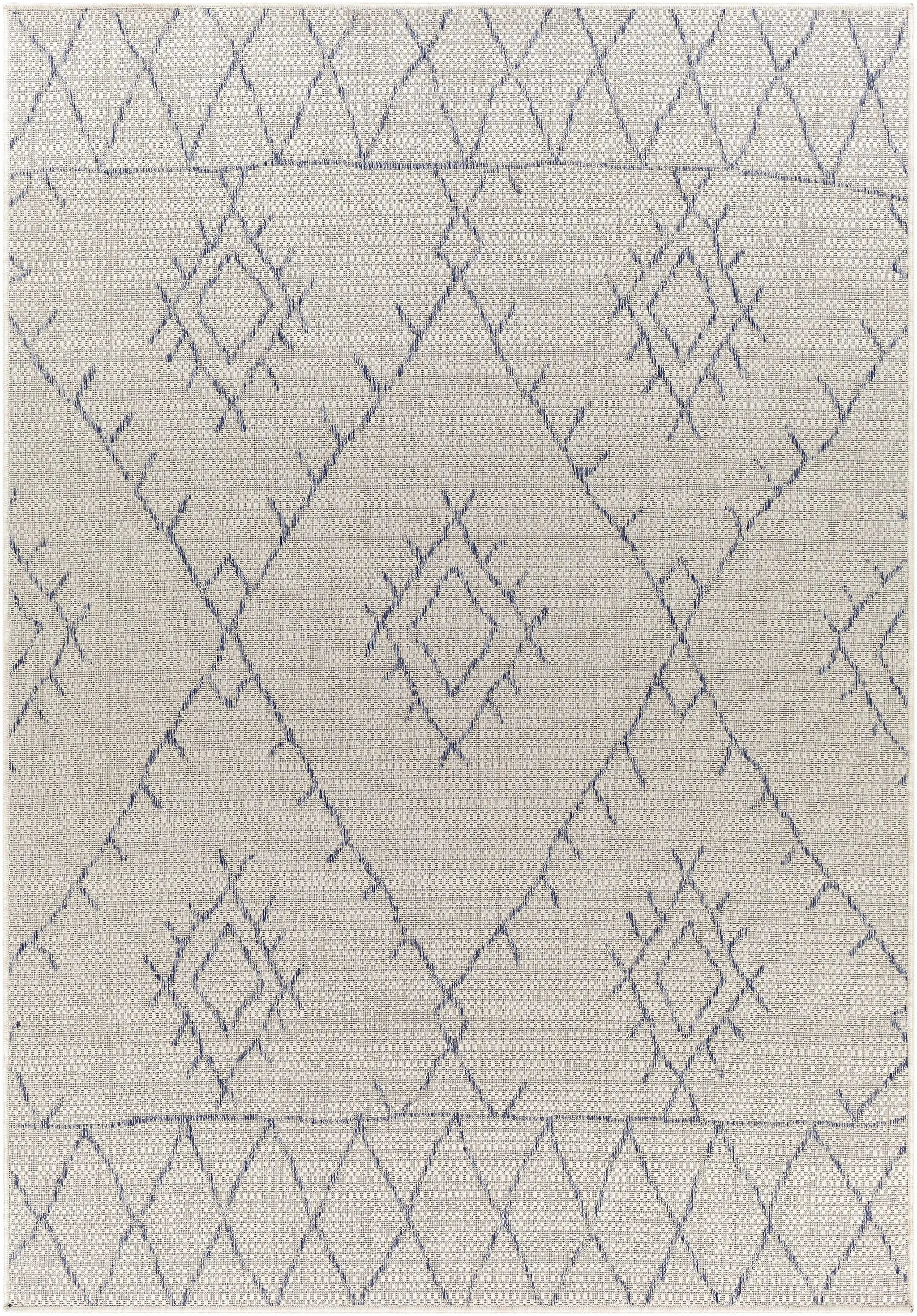 Marwood Gray&Blue Nordic Outdoor Rug - Clearance by Boutique Rugs