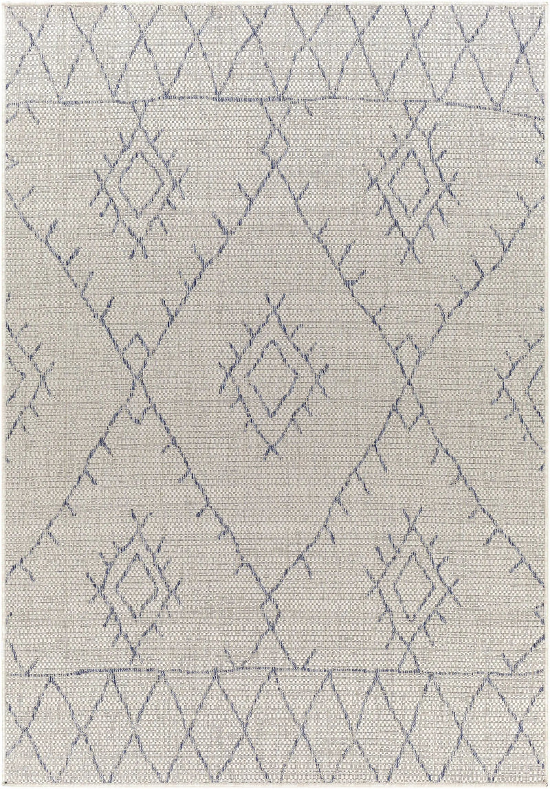 Marwood Gray&Blue Nordic Outdoor Rug - Clearance by Boutique Rugs