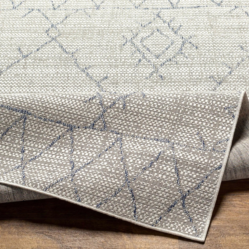 Marwood Gray&Blue Nordic Outdoor Rug - Clearance by Boutique Rugs