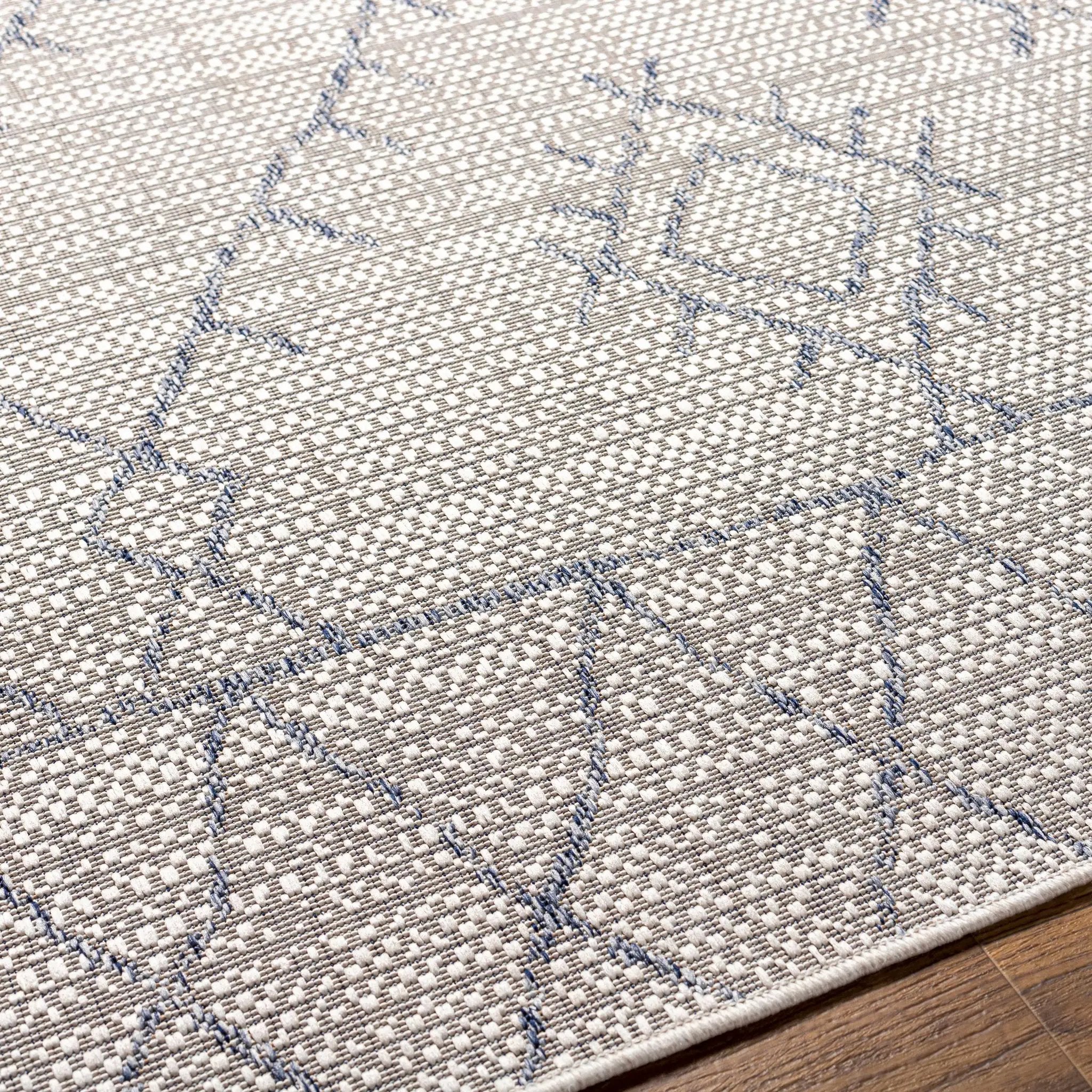 Marwood Gray&Blue Nordic Outdoor Rug - Clearance by Boutique Rugs
