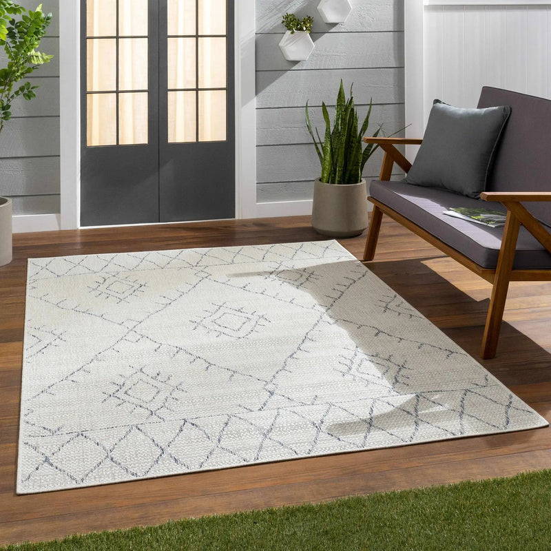 Marwood Gray&Blue Nordic Outdoor Rug - Clearance by Boutique Rugs