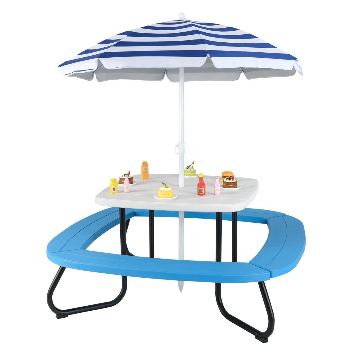 Toddler Outdoor Activity Table with Adjustable and Collapsible Umbrella by DirectDeals