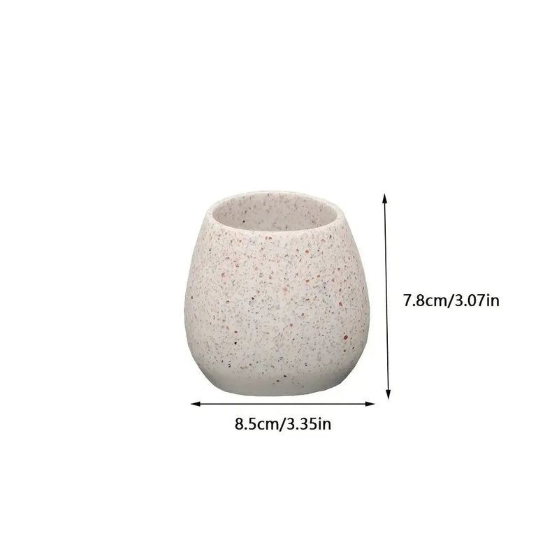 Toilet Rinse Cup - Ceramic White by House Of Avana