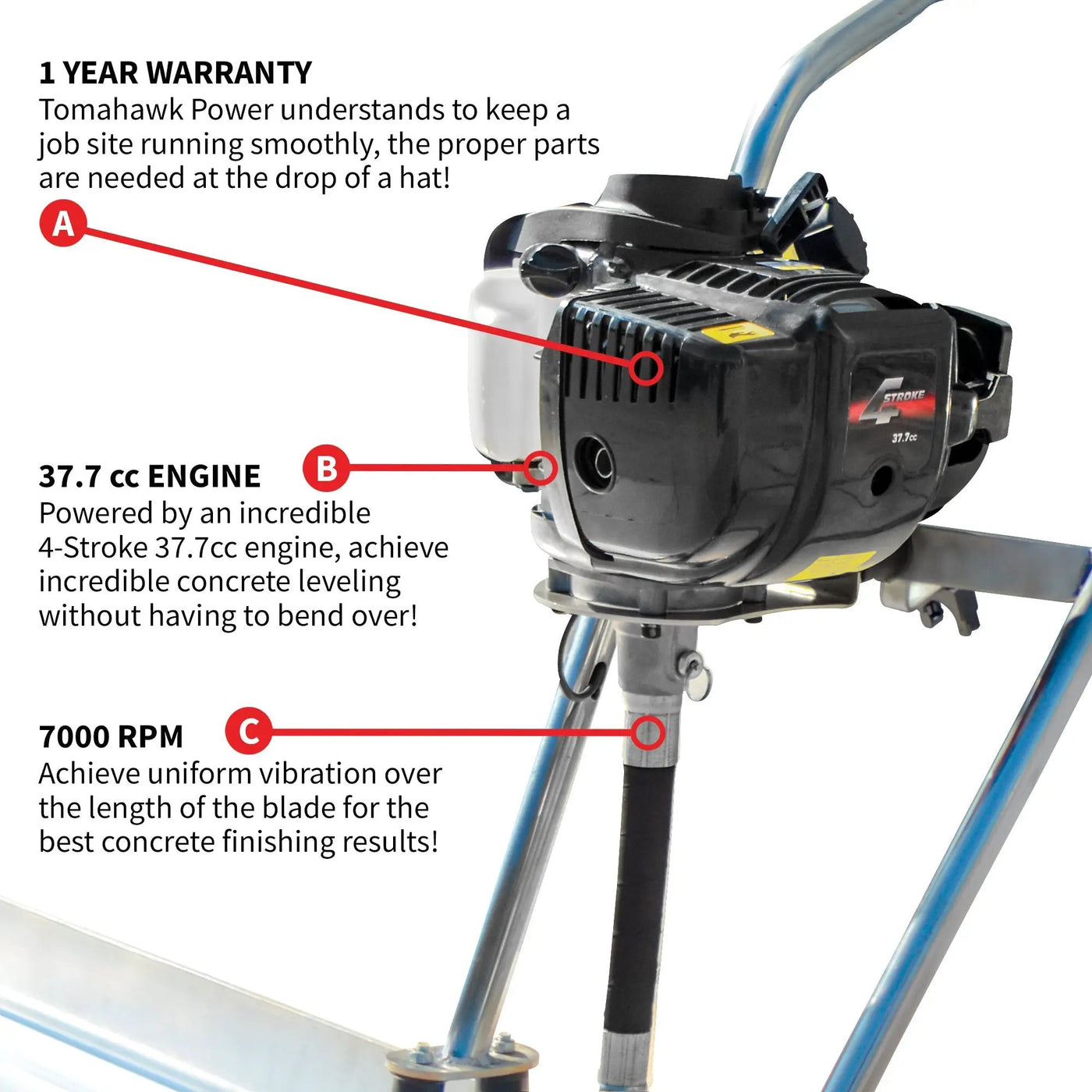 Tomahawk Power Concrete Screed Three Aluminum Blade Bundle (Choose 3 Boards) by Tomahawk Power