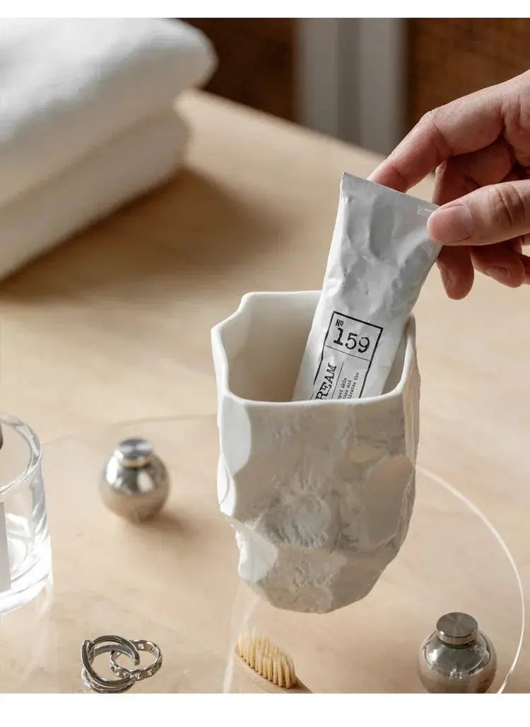 Toothbrush Cup - Nordic Ceramic Stone by House Of Avana