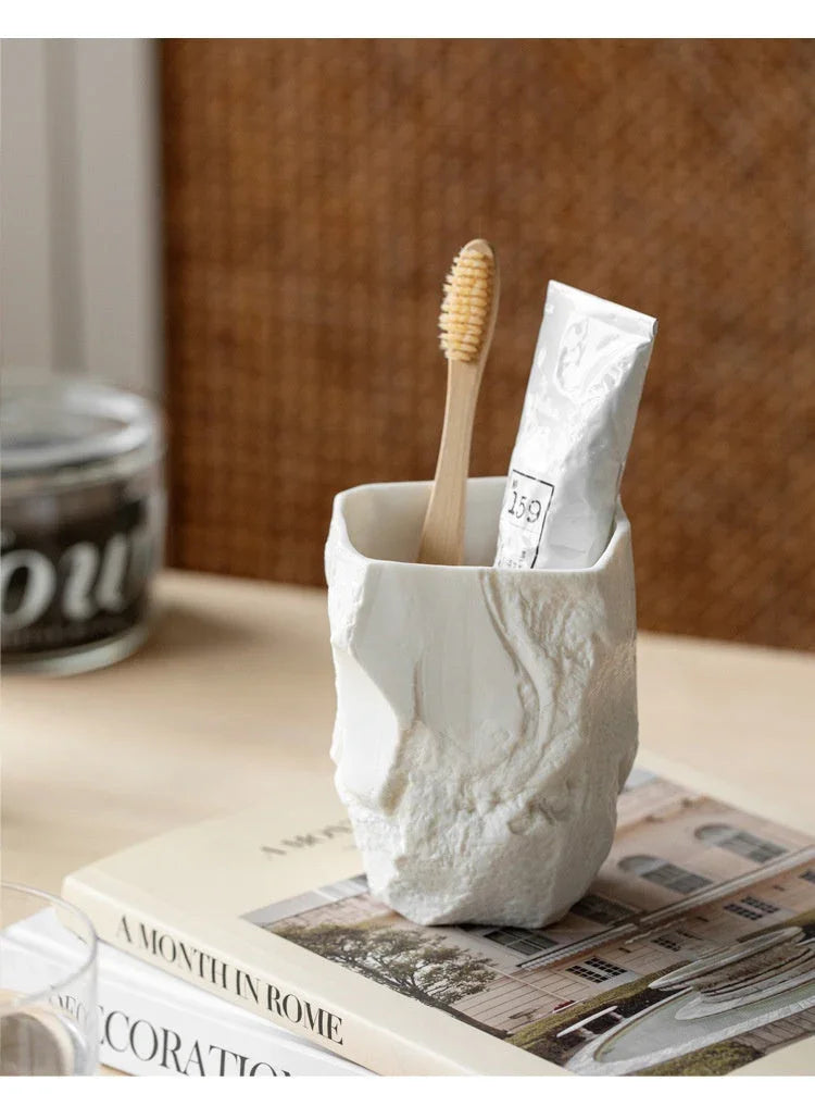 Toothbrush Cup - Nordic Ceramic Stone by House Of Avana