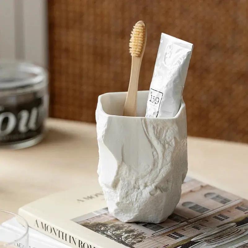 Toothbrush Cup - Nordic Ceramic Stone by House Of Avana