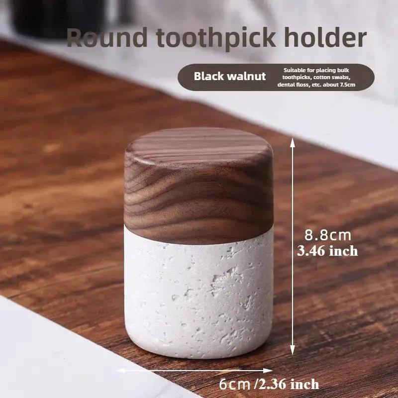 Toothpick Holder - Rustic Wooden Small by House Of Avana