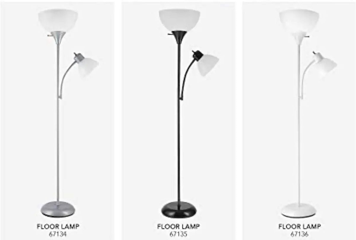 Torchiere Floor Lamp – High Brightness Torchiere Floor Lamp with 2 Reading Lights Lamps with Efficient LED by Outdoor Solar Outlet