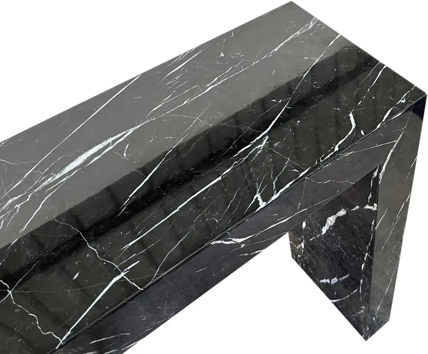 Black Marble Rectangular Console - Polished 40 Wide 12 Deep 30 by GobekDesign