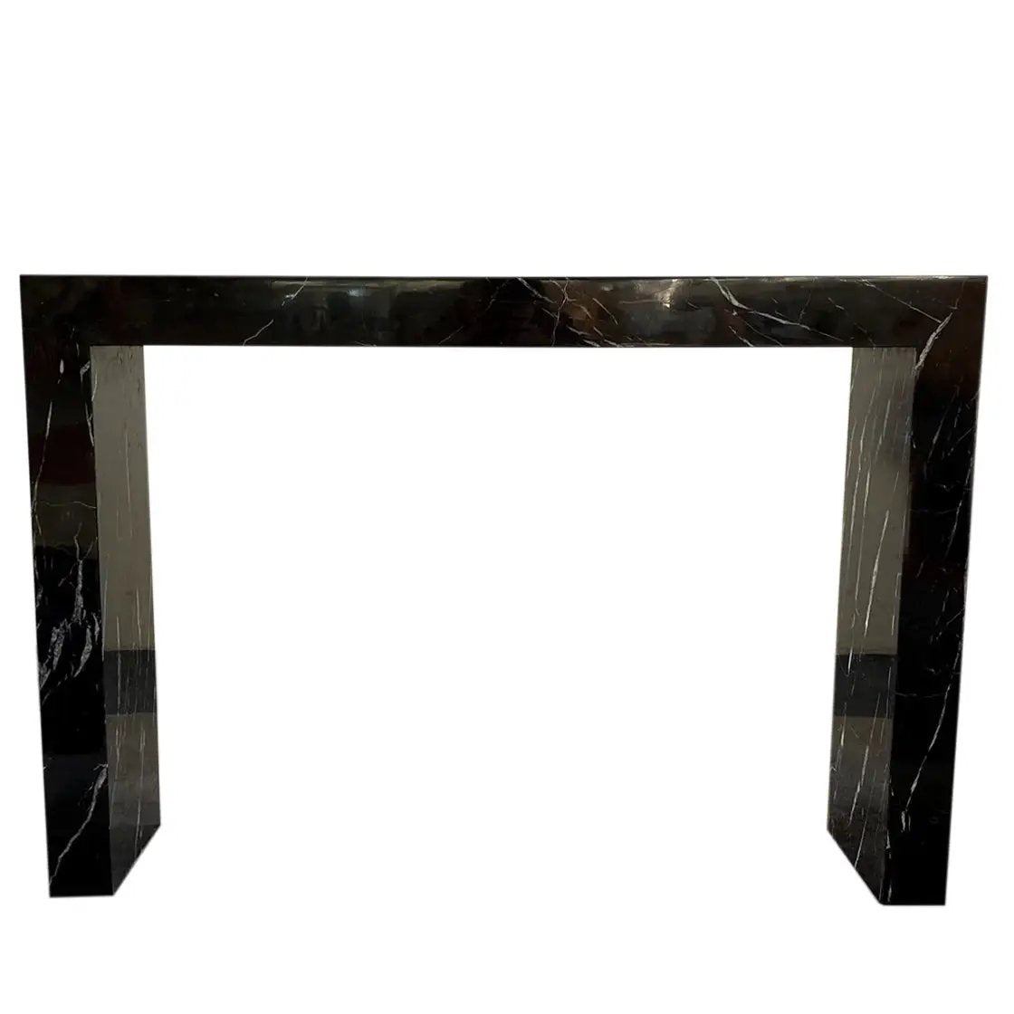 Black Marble Rectangular Console - Polished 40 Wide 12 Deep 30 by GobekDesign
