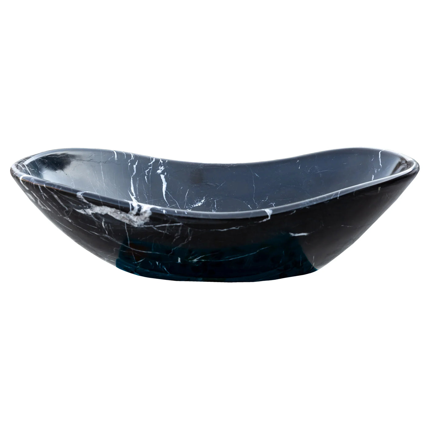 Black Turkish Marble Handcrafted Vessel Bathroom Sink - Above Counter Vanity Design by GobekDesign