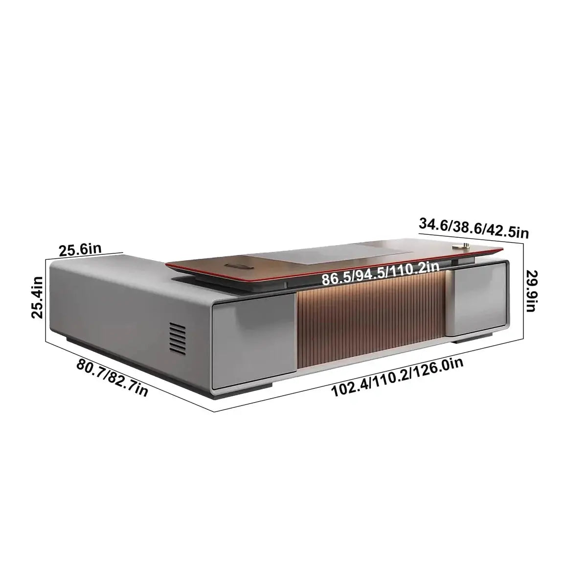 Twilley · Modern L-Shaped Executive Desk by Arc Grove