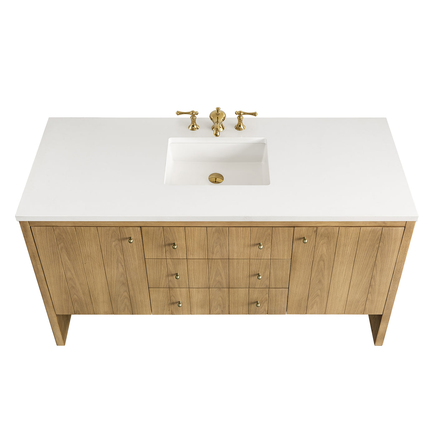 James Martin Hudson 60" Single Bathroom Vanity, Light Natural Oak by James Martin