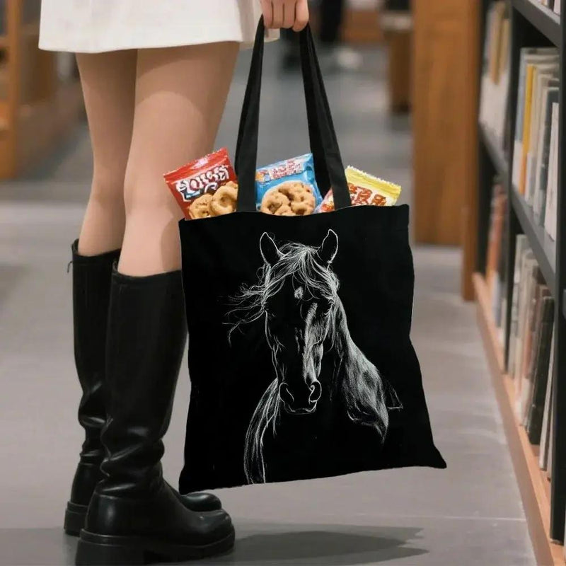 Tote Bag - Horse Print Cotton Large by House Of Avana