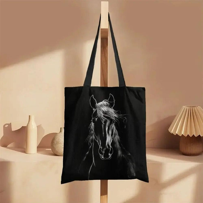 Tote Bag - Reusable Polyester Horse Print Large by House Of Avana