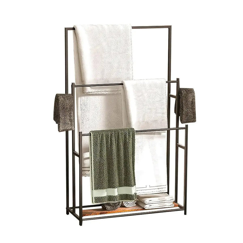 Towel Rack - 3 Tier Wooden 47 Inch by House Of Avana