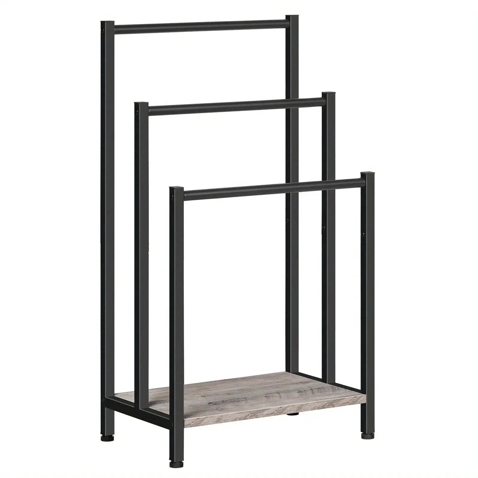 Towel Rack - Industrial Metal Black 3 Tier by House Of Avana