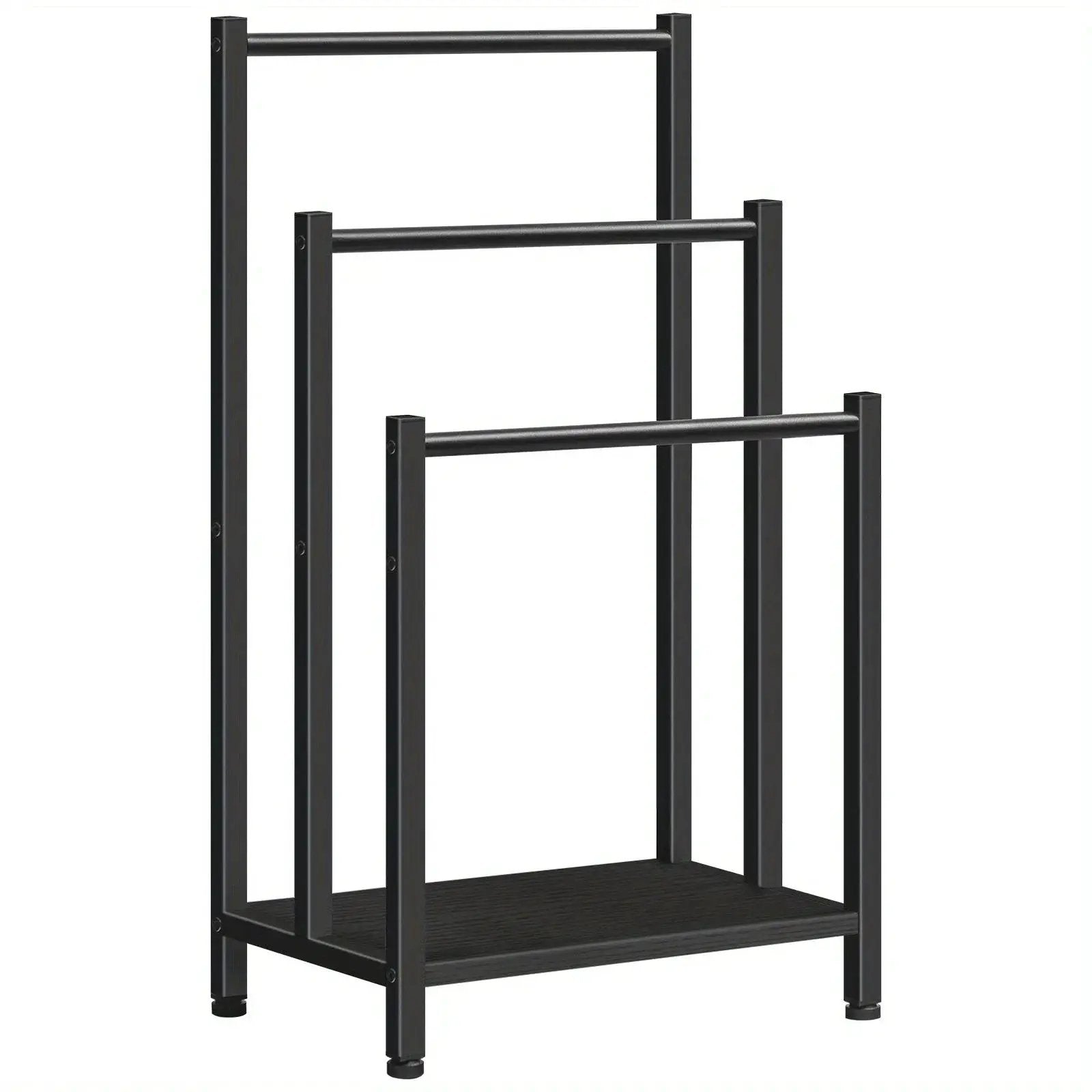 Towel Rack - Industrial Metal Black 3 Tier by House Of Avana