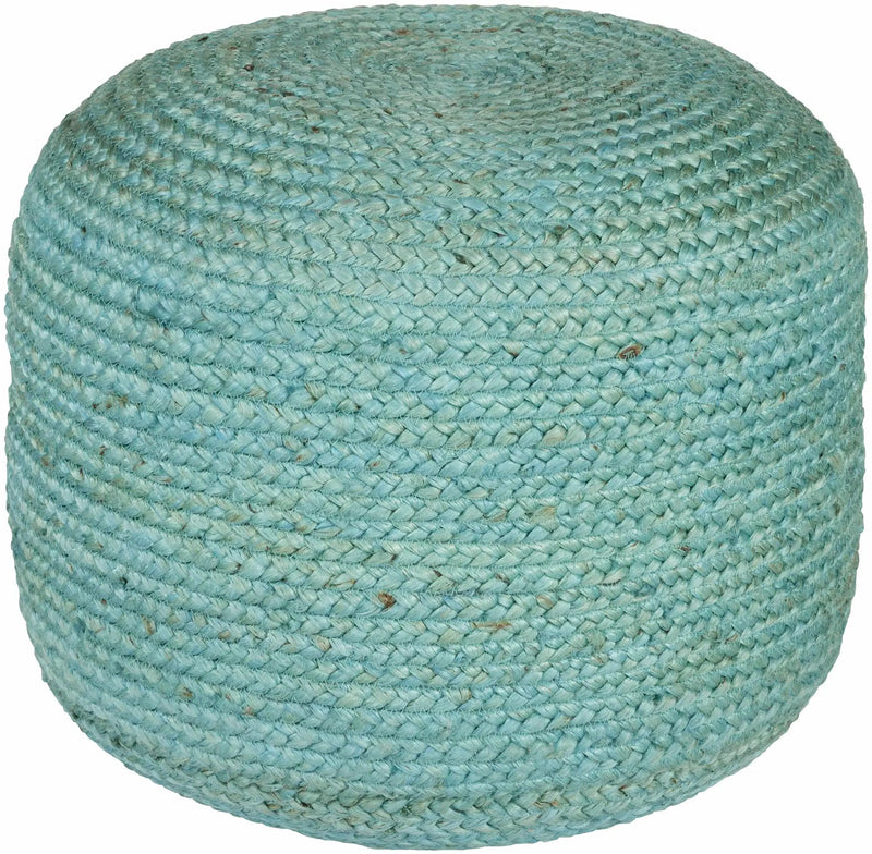 Jenkinjones Knitted Aqua Jute Pouf by Boutique Rugs