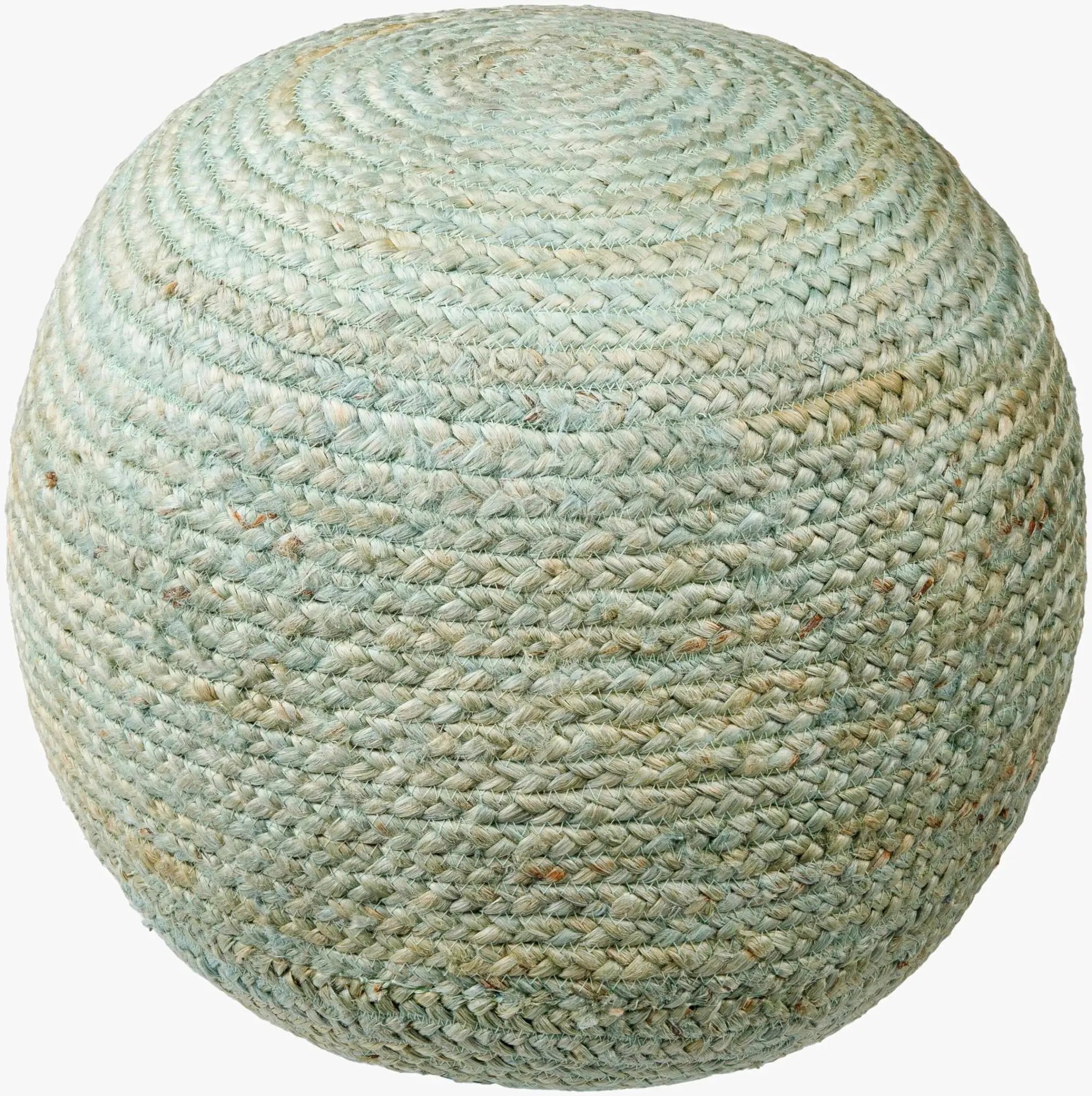 Jenkinjones Knitted Aqua Jute Pouf by Boutique Rugs