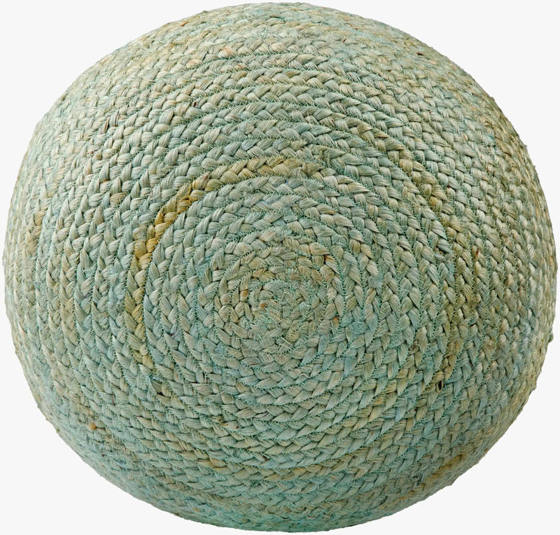 Jenkinjones Knitted Aqua Jute Pouf by Boutique Rugs