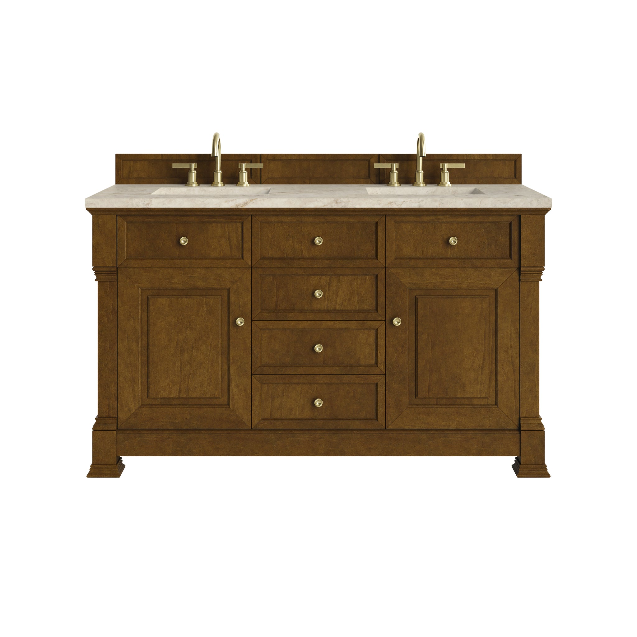 James Martin Brookfield 60" Double Bathroom Vanity, Honey Oak by James Martin
