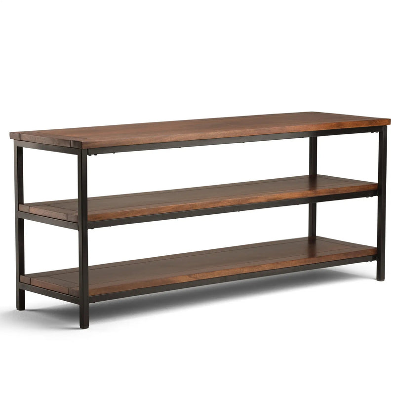 Skyler 60 Inch Wide Solid Mango Wood TV Stand in Dark by HouseOfZazla