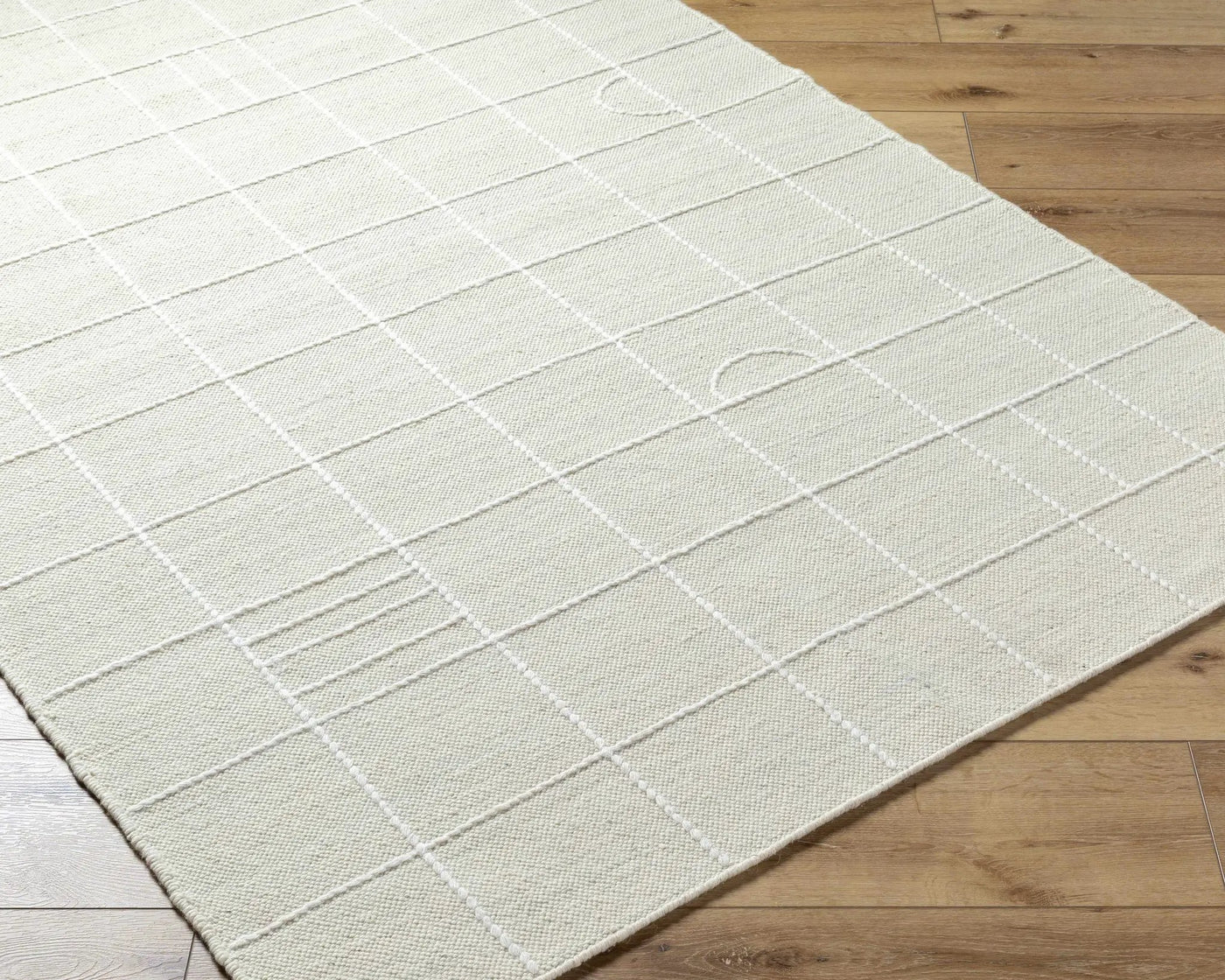 Tieve Off White Checkered Area Rug - Clearance by Boutique Rugs