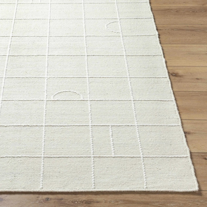Tieve Off White Checkered Area Rug - Clearance by Boutique Rugs