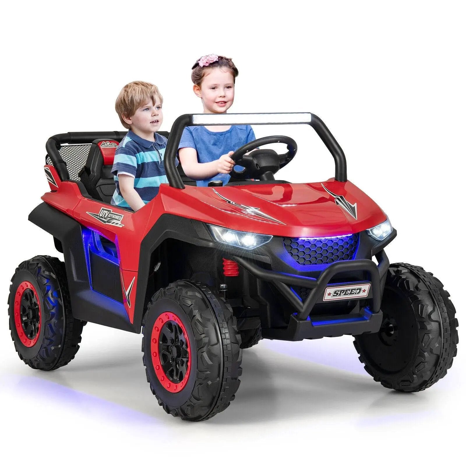 12V 2-Seater Kids Ride on UTV with Slow Start Function Music by DirectDeals