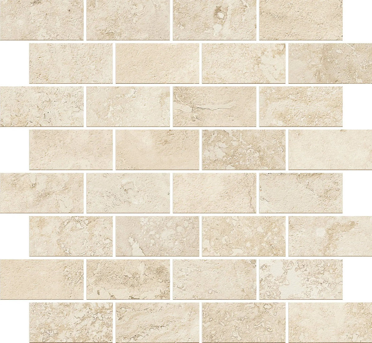 Trail Cross Cut Ivory Bullnose Travertine Look Porcelain Moldings 3x24 by landmarkceramics