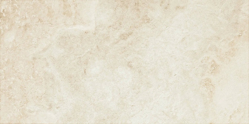 Trail Cross Cut Ivory Travertine Look Porcelain Tiles 12x24 by landmarkceramics
