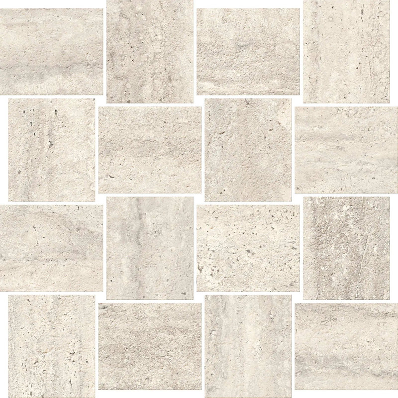 Trail Vein Cut Pearl Bullnose Travertine Look Porcelain Moldings 3x24 by landmarkceramics