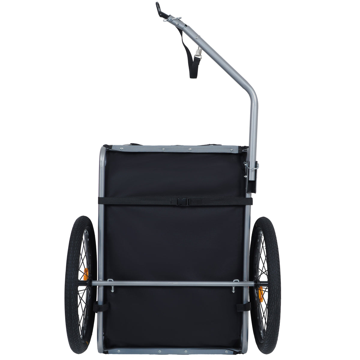 Large Folding Bike Trailer for Dogs with Mesh Ventilation - Gray, photo 11 of 23
