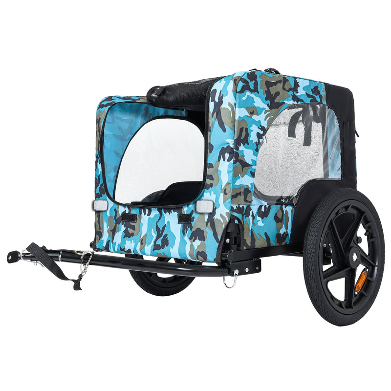 Outdoor Heavy Duty Collapsible Pet Bike Trailer with 16-Inch Wheels, photo 6 of 28