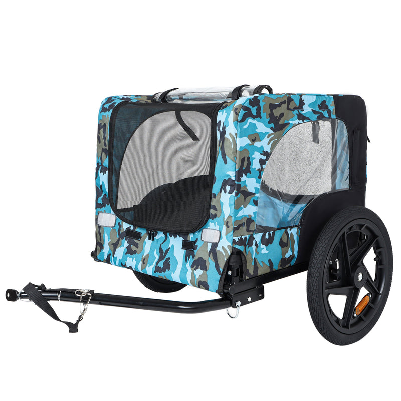 Outdoor Heavy Duty Collapsible Pet Bike Trailer with 16-Inch Wheels, photo 7 of 28