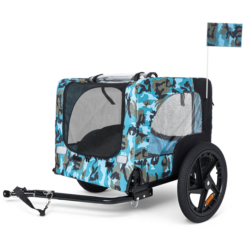 Outdoor Heavy Duty Collapsible Pet Bike Trailer with 16-Inch Wheels, photo 8 of 28