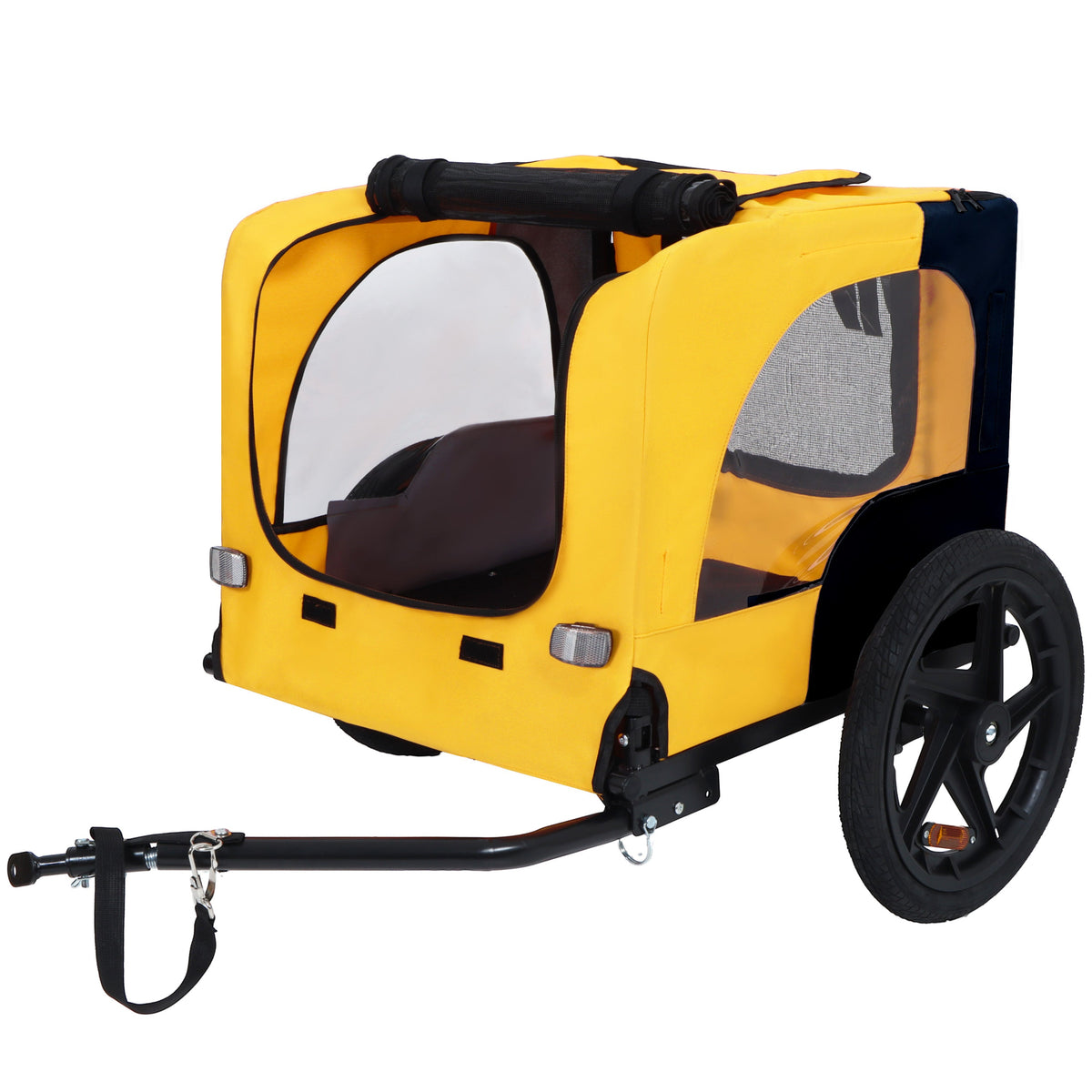 Pet Bike Trailer with Steel Frame and Foldable Design - Red, photo 10 of 20