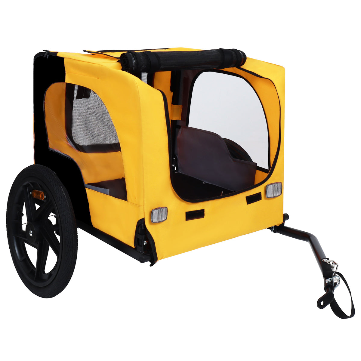 Pet Bike Trailer with Steel Frame and Foldable Design - Red, photo 12 of 20