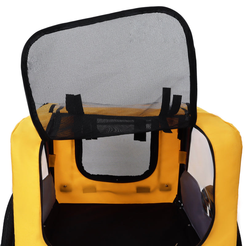 Pet Bike Trailer with Steel Frame and Foldable Design - Red, photo 15 of 20