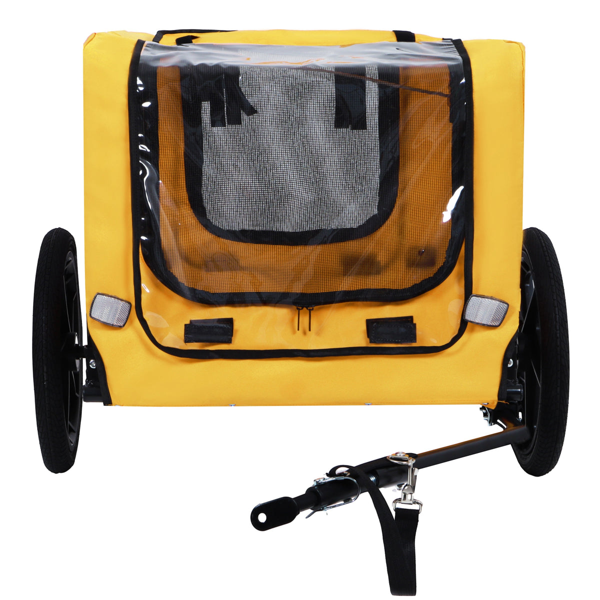 Pet Bike Trailer with Steel Frame and Foldable Design - Red, photo 4 of 20