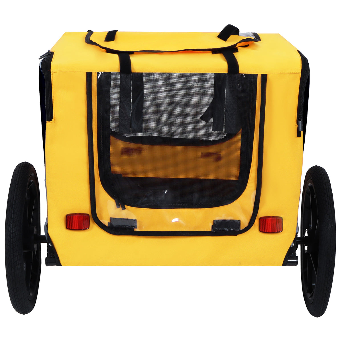 Pet Bike Trailer with Steel Frame and Foldable Design - Red, photo 6 of 20