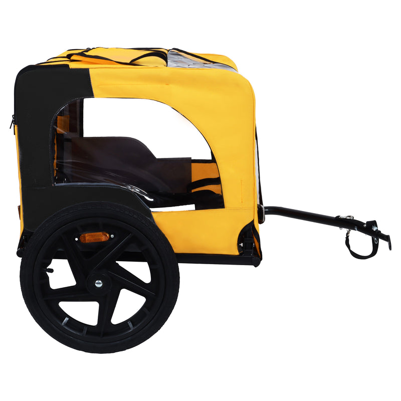 Pet Bike Trailer with Steel Frame and Foldable Design - Red, photo 7 of 20