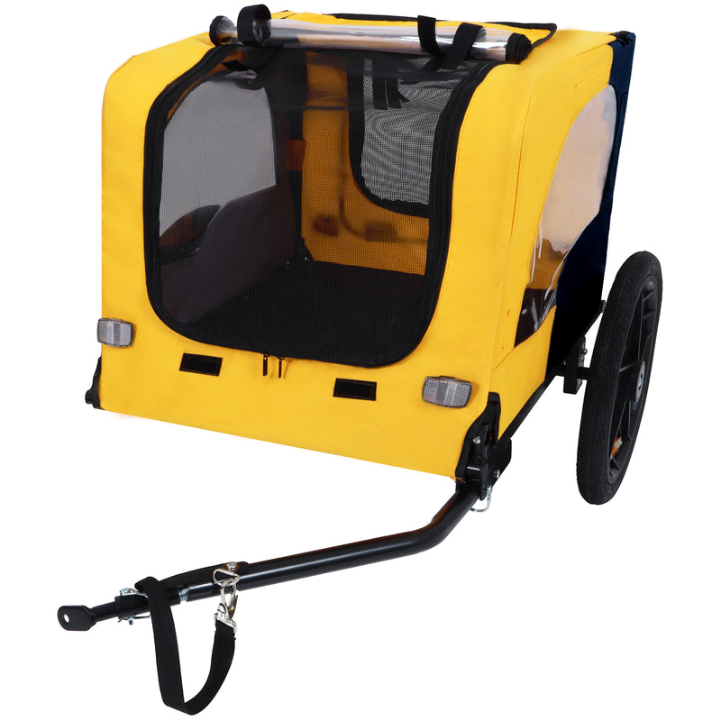 Pet Bike Trailer with Steel Frame and Foldable Design - Red, photo 9 of 20