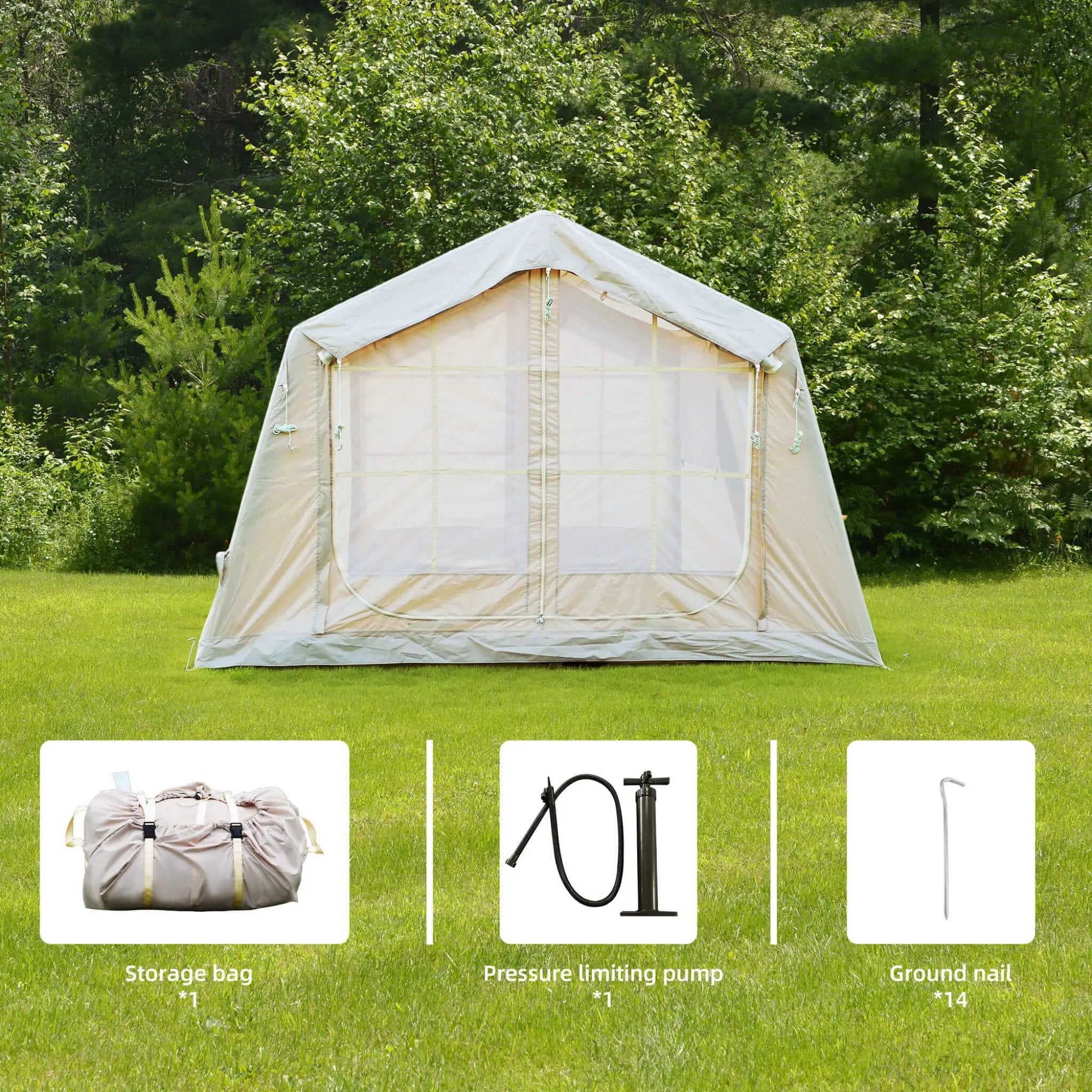 Trailora 4-Season Outdoor Inflatable Blow Up Camping Tent With Air Pump [4-6 People] (SAK46821) by SAKSBY WHOLESALE