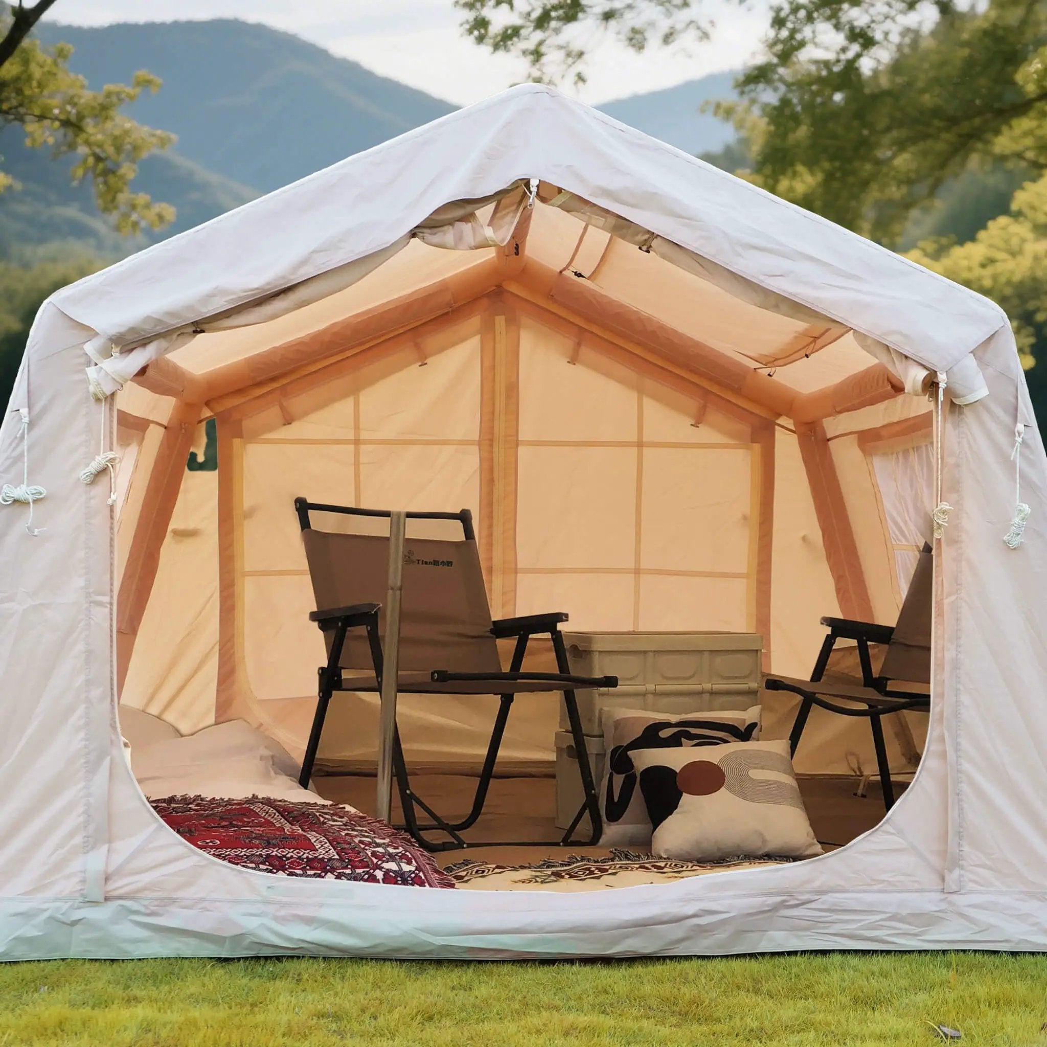 Trailora 4-Season Outdoor Inflatable Blow Up Camping Tent With Air Pump [4-6 People] (SAK46821) by SAKSBY WHOLESALE